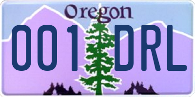 OR license plate 001DRL