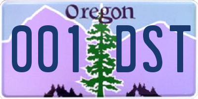 OR license plate 001DST