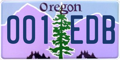 OR license plate 001EDB
