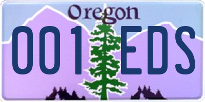 OR license plate 001EDS