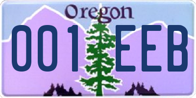 OR license plate 001EEB