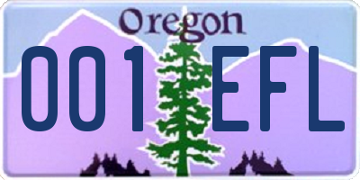 OR license plate 001EFL