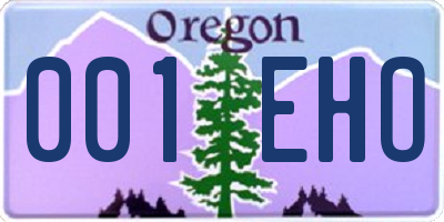 OR license plate 001EHO