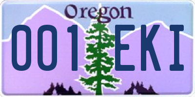 OR license plate 001EKI