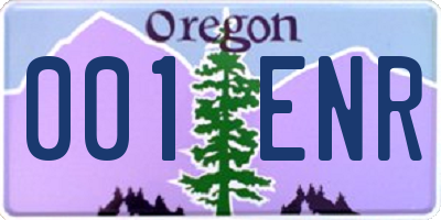 OR license plate 001ENR
