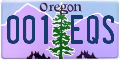 OR license plate 001EQS