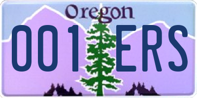 OR license plate 001ERS