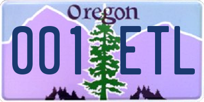 OR license plate 001ETL