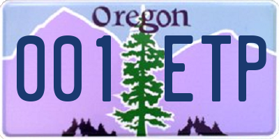 OR license plate 001ETP