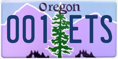 OR license plate 001ETS