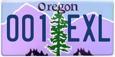 OR license plate 001EXL