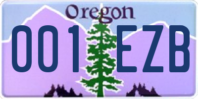 OR license plate 001EZB