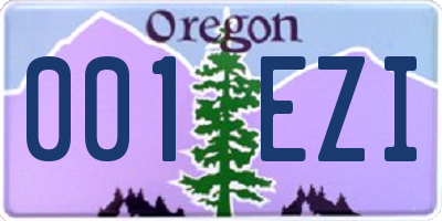 OR license plate 001EZI