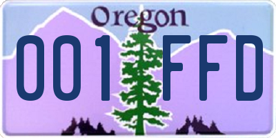 OR license plate 001FFD