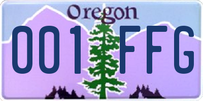 OR license plate 001FFG