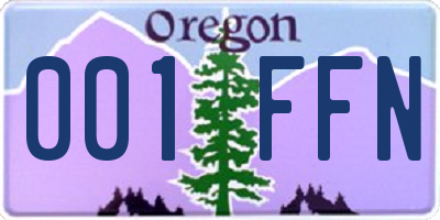 OR license plate 001FFN