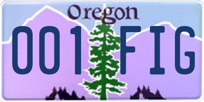 OR license plate 001FIG