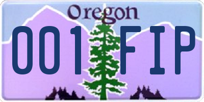 OR license plate 001FIP
