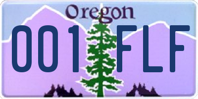 OR license plate 001FLF