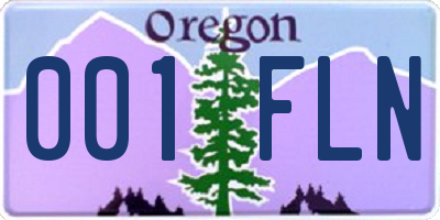 OR license plate 001FLN