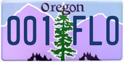 OR license plate 001FLO