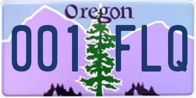 OR license plate 001FLQ