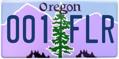 OR license plate 001FLR