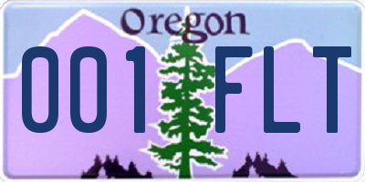 OR license plate 001FLT