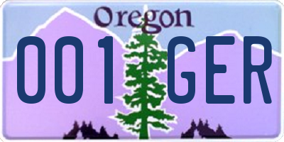 OR license plate 001GER