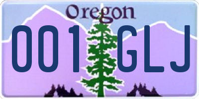 OR license plate 001GLJ