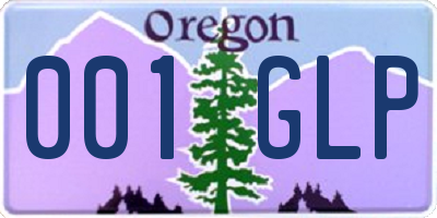 OR license plate 001GLP