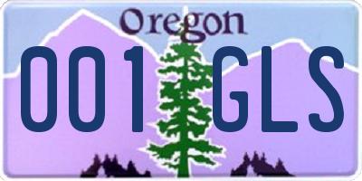 OR license plate 001GLS