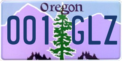 OR license plate 001GLZ