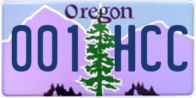 OR license plate 001HCC