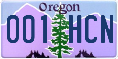 OR license plate 001HCN