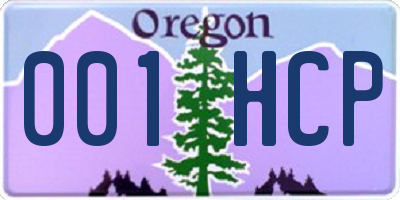 OR license plate 001HCP