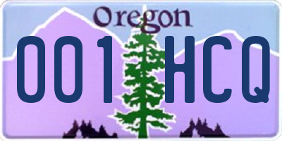 OR license plate 001HCQ