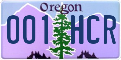 OR license plate 001HCR