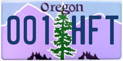 OR license plate 001HFT