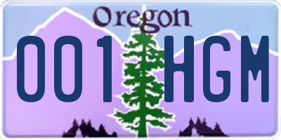 OR license plate 001HGM