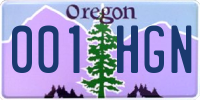 OR license plate 001HGN