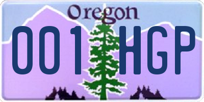 OR license plate 001HGP