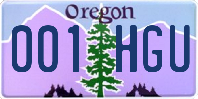 OR license plate 001HGU