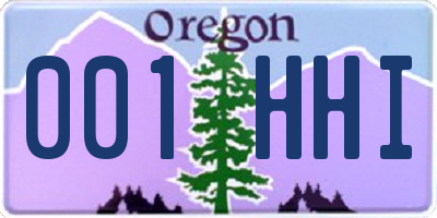 OR license plate 001HHI