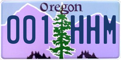 OR license plate 001HHM