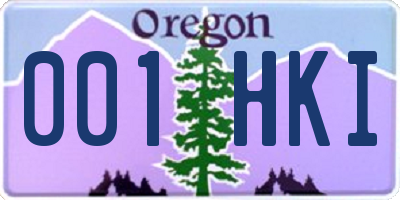 OR license plate 001HKI