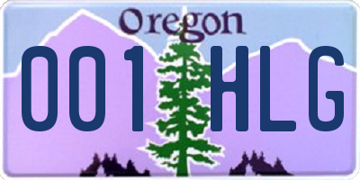 OR license plate 001HLG