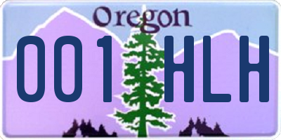 OR license plate 001HLH