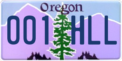 OR license plate 001HLL
