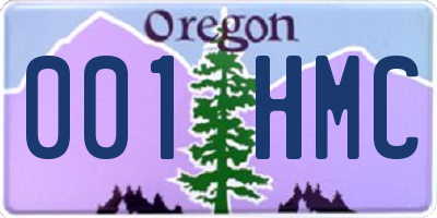 OR license plate 001HMC